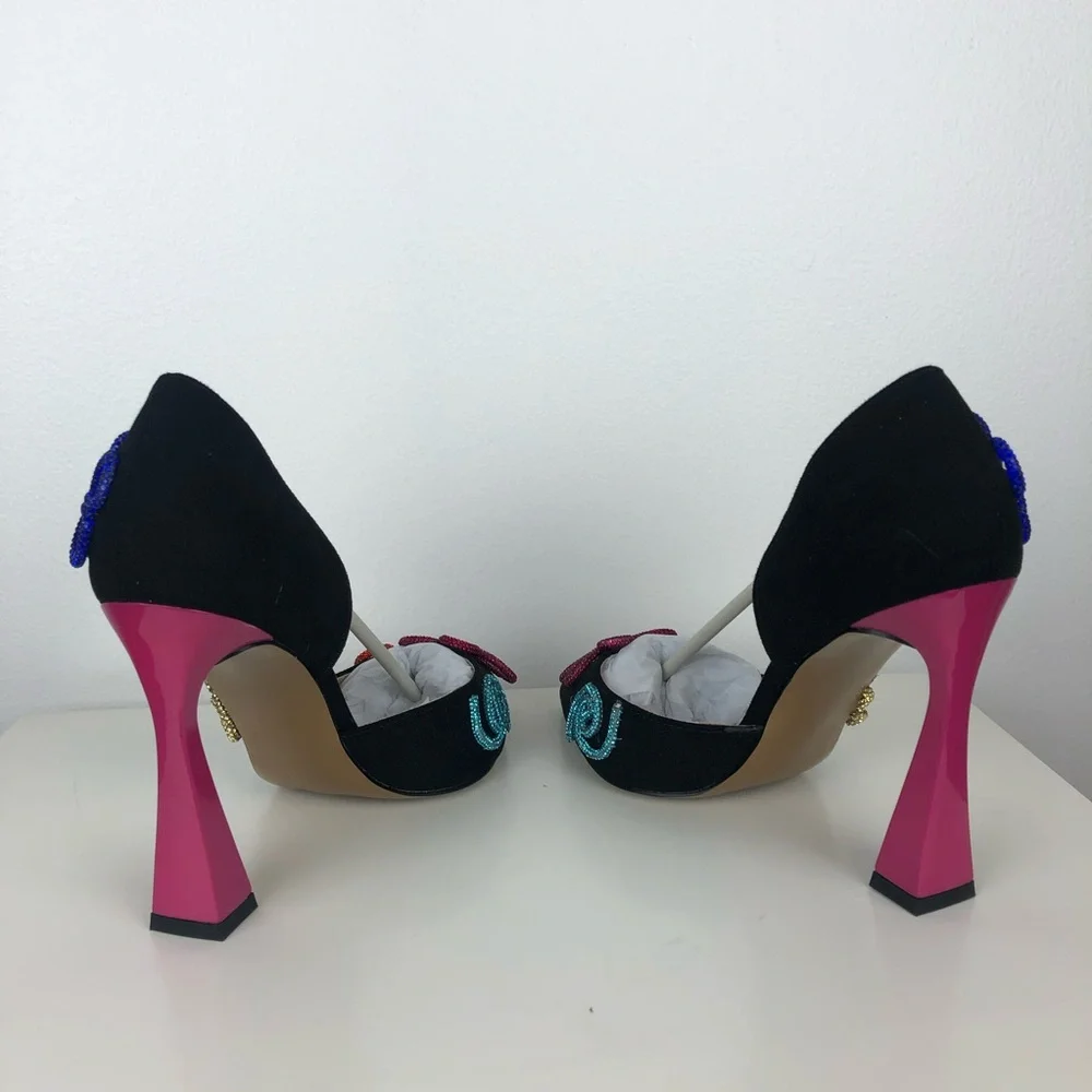 Betsey Johnson Kimara Rhinestone Doodle Embellished Pump Artistic Heels - Picture 10 of 13
